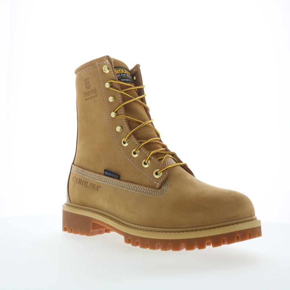 Carolina Mens 8" Steel Toe Waterproof Insulated Boot Beige Boots (NWT) - Picture 2 of 7
